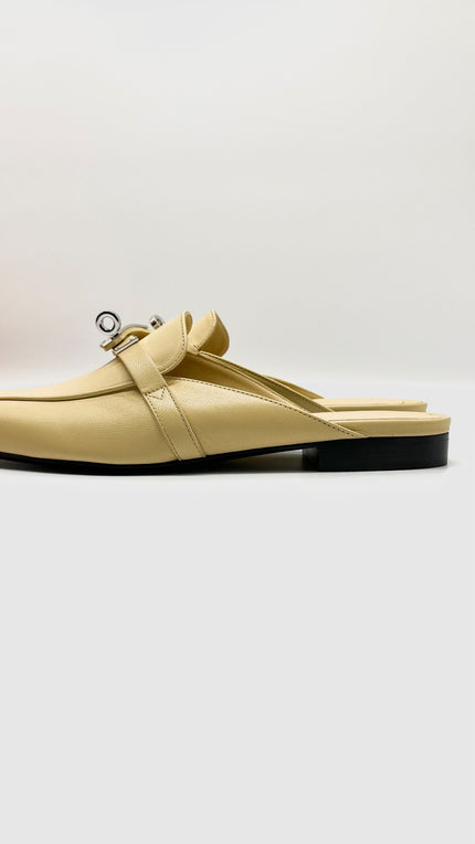 Unused. Hermes Oz Mules PHW. 37|6922