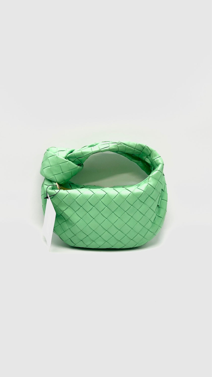 Brand New. Bottega Mini Jodie Mint Green GHW. B09682129T|15853