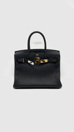 Preowned. Hermes Birkin 30 Black Togo GHW. UPY455TM|14643