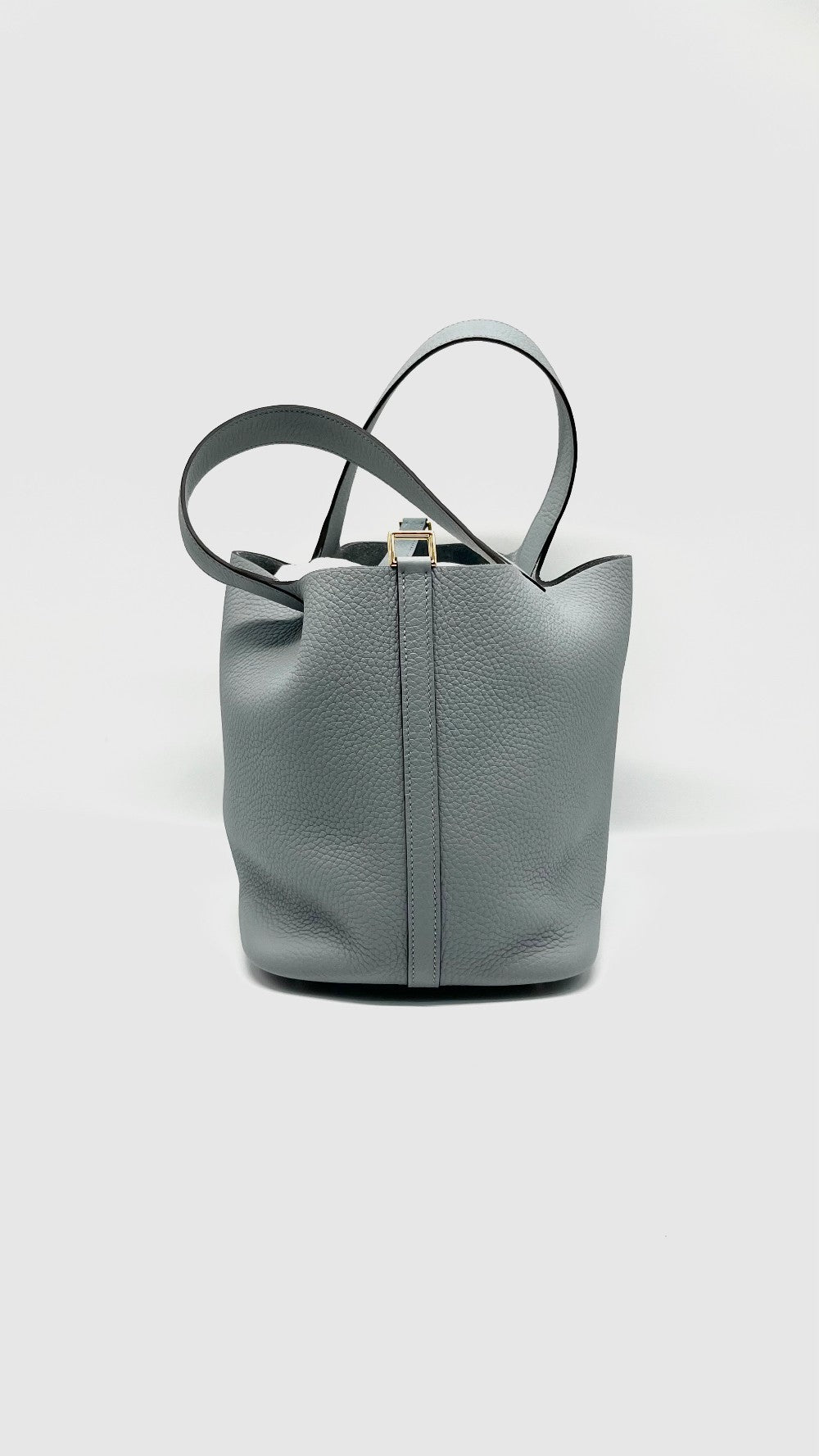 Brand New. Hermes Picotin 22 Gris Pantin Clemence GHW. KMZ004MM|14237