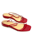 Brand New. Studio Amelia Thongs Croc Red. 37|11690