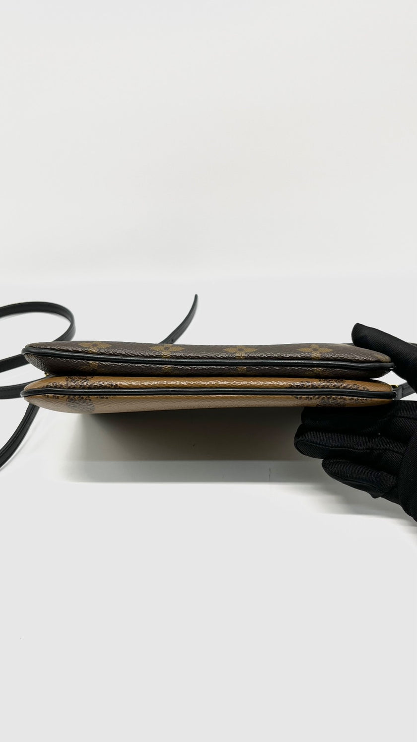 [SALE] Preowned. LV Double Zip Pochette Reverse. GI3200|10870