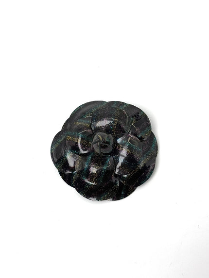 Brand New. Chanel Brooch Flower Black|6718