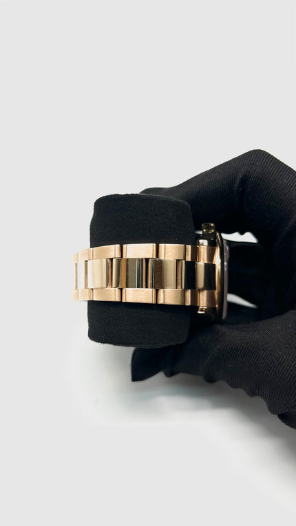 Preowned. Rolex Daydate Pink Computer Dial With Diamonds Full RG Oyster Bracelet 36 MM 14 Links|14361