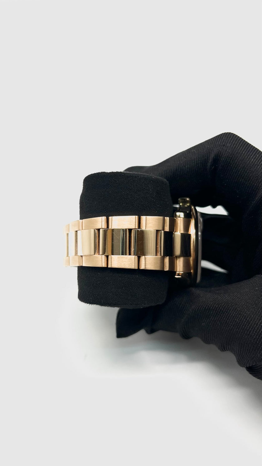 Preowned. Rolex Daydate Pink Computer Dial With Diamonds Full RG Oyster Bracelet 36 MM 14 Links|14361