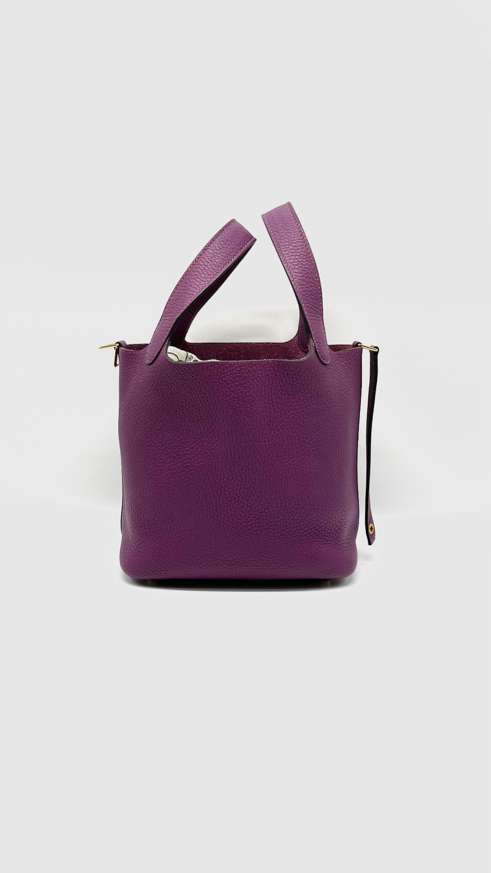 Preowned. Hermes Picotin 18 Anemone Clemence GHW. ZMI008IA|14269