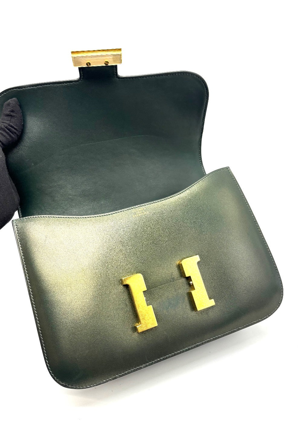 Preowned. Hermes Constance 23 Vert Anglais Boxcalf GHW. D43|17445