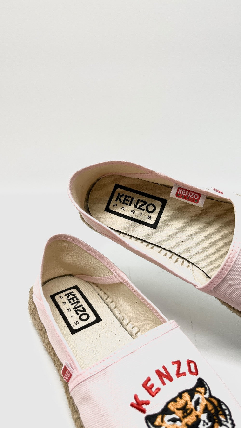 Brand New. Kenzo Lucky Tiger Espadrilles Pink Cotton Canvas Size 40|11209