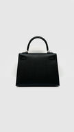 Brand New. Hermes Kelly 25 Black Epsom Sellier PHW. KMU951PA|14355