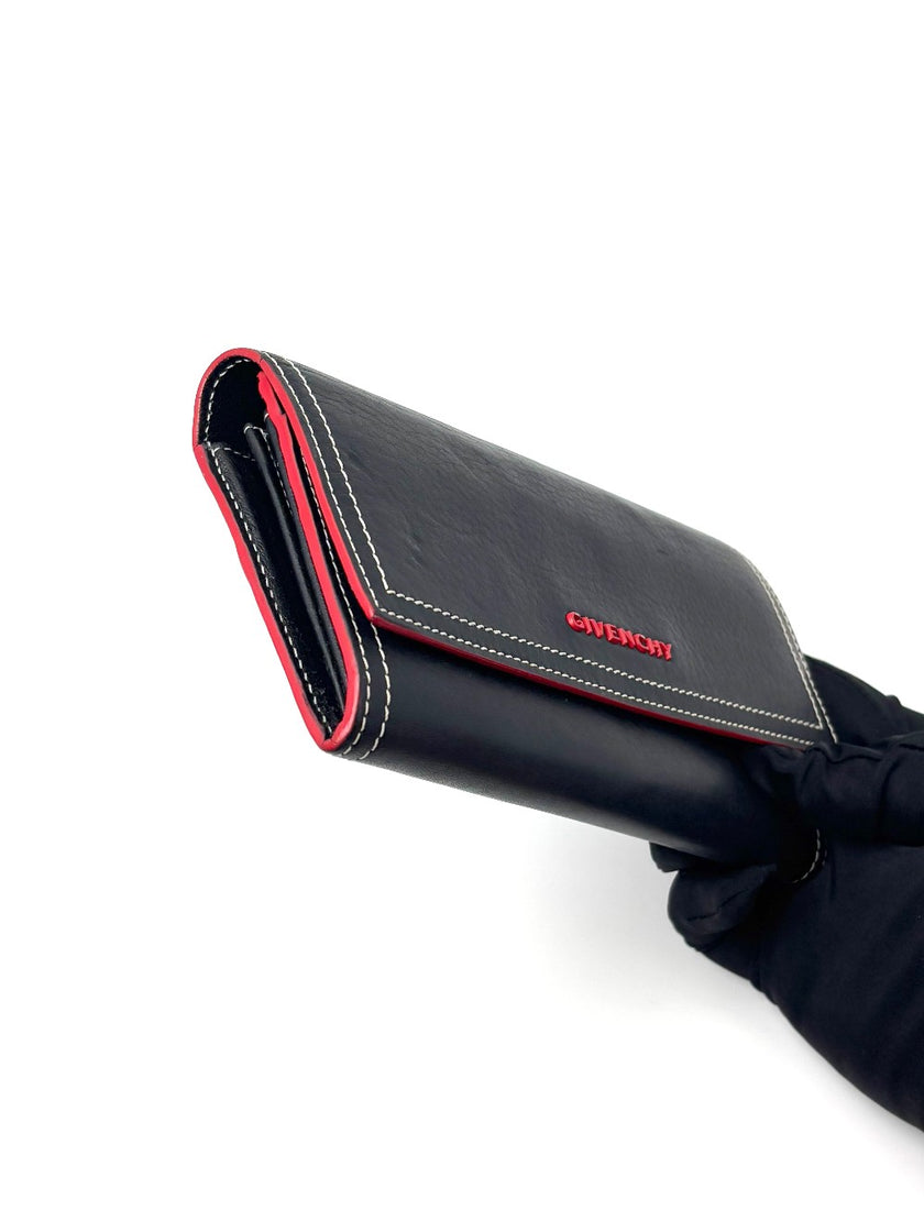 Preowned. Givenchy Long Wallet Black|6723