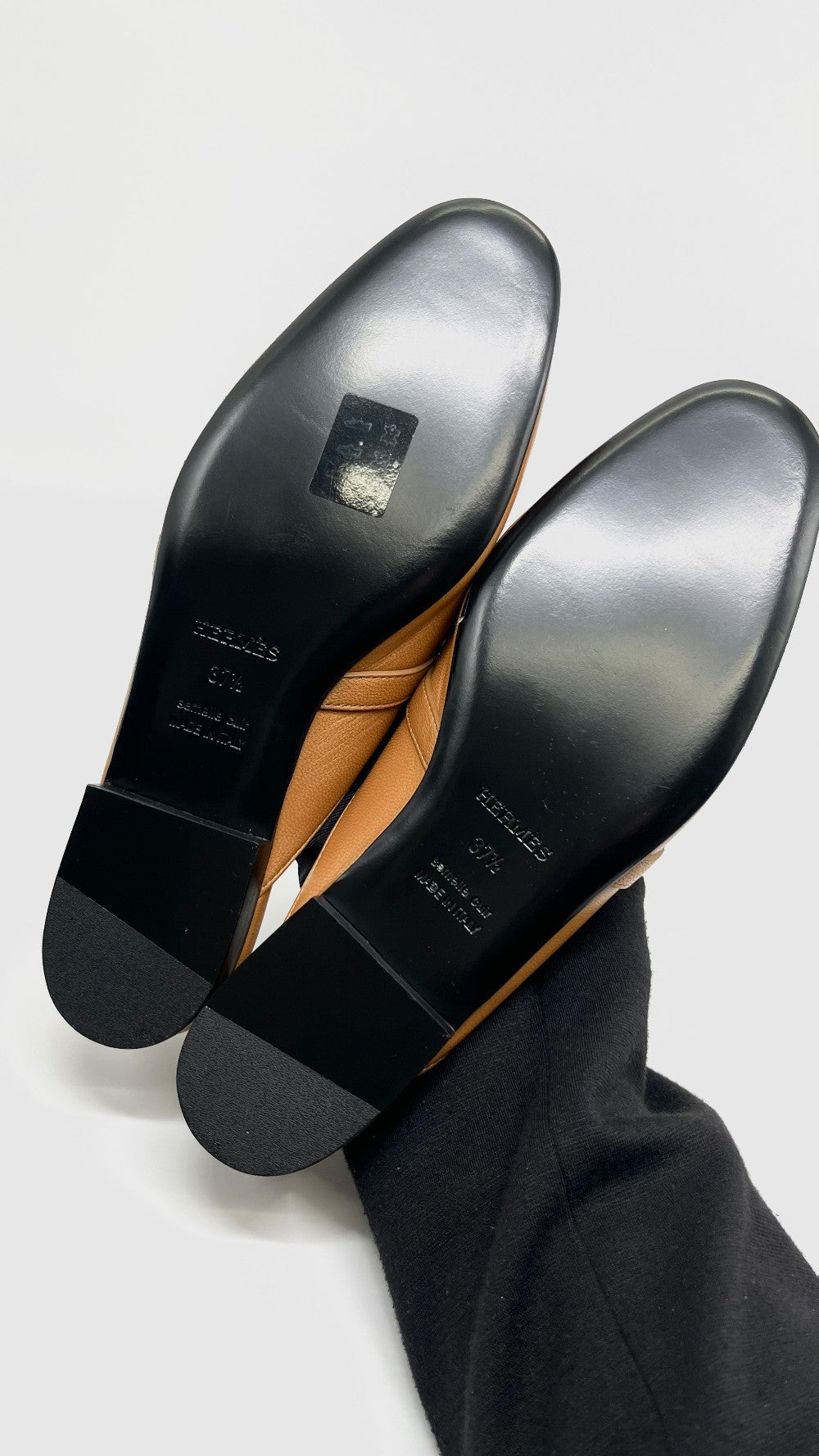 Brand New. Hermes Oz Mule Gold PHW. 37.5|12309