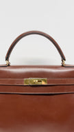 Preowned. Hermes Kelly 32 Vintage Box Brown GHW. Circle H MA|13919