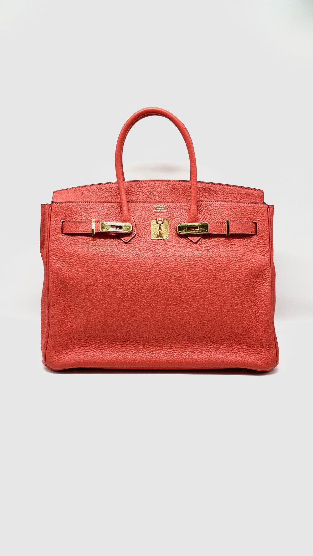 Preowned. Hermes Birkin 35 Rose Jaipur Clemence GHW. R212E|12241