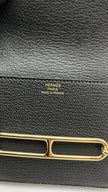 Preowned. Hermes Roulis Slim Passant Black GHW. WAM006UM|5376