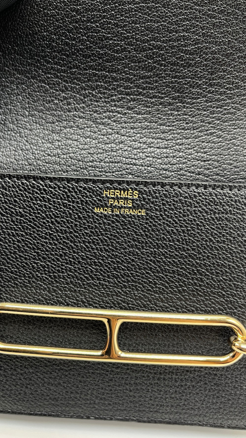 Preowned. Hermes Roulis Slim Passant Black GHW. WAM006UM|5376
