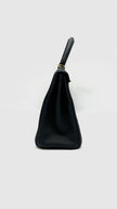 Preowned. Hermes Kelly 28 Black Togo GHW. WCT101TS|14494