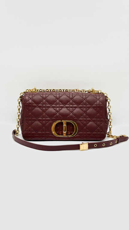 Preowned. Dior Caro 30 Montaigne Maroon.09MA0251|13957