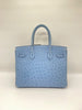 Preowned. Hermes Birkin 30 Blue Mykonos Ostrich GHW. DSA278CA|13192