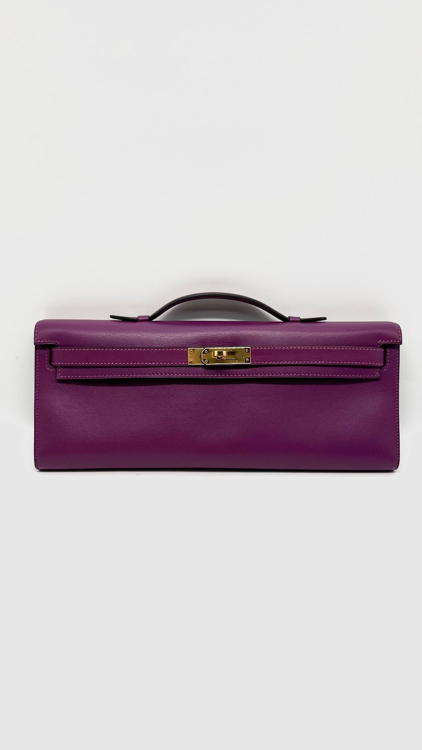 Preowned. Hermes Kelly Cut Anemone Swift GHW. DST006HP|14316
