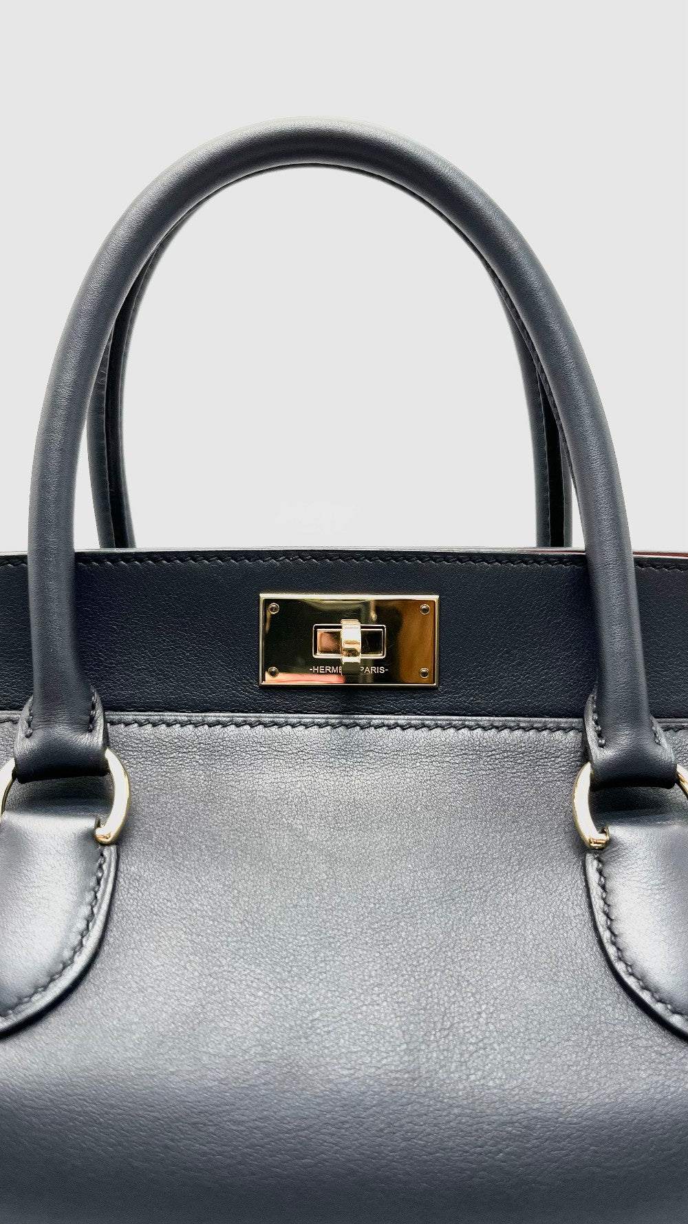 Like New. Hermes Toolbox 20 Caban/Cuivre Swift Permabrass HW. DBY001MA|16569