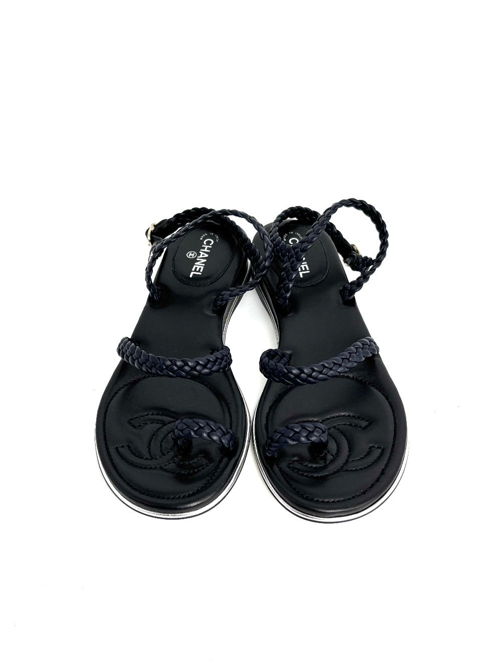 Brand New. Chanel Marine Flats Black. 37|12656