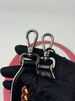 Brand New. Fendi Studded Bag Strap Black/Pink|6752