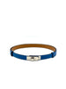 Brand New. Hermes Kelly Belt Blue Izmir PHW|8883