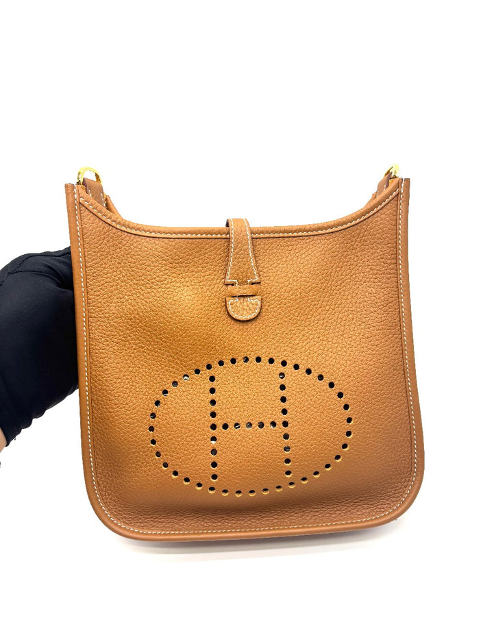 Brand New. Hermes Evelyne 23 Gold Togo GHW. GTS002AU|17254