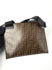 Preowned. Fendi Glazed Stamp Patch Crossbody Bag|9459