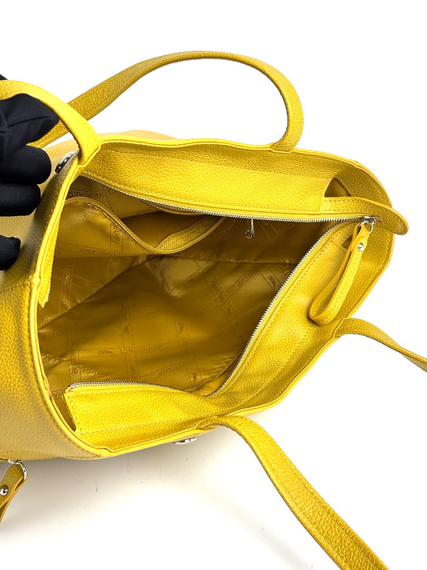 Preowned. Longchamp Tote Yellow|11833