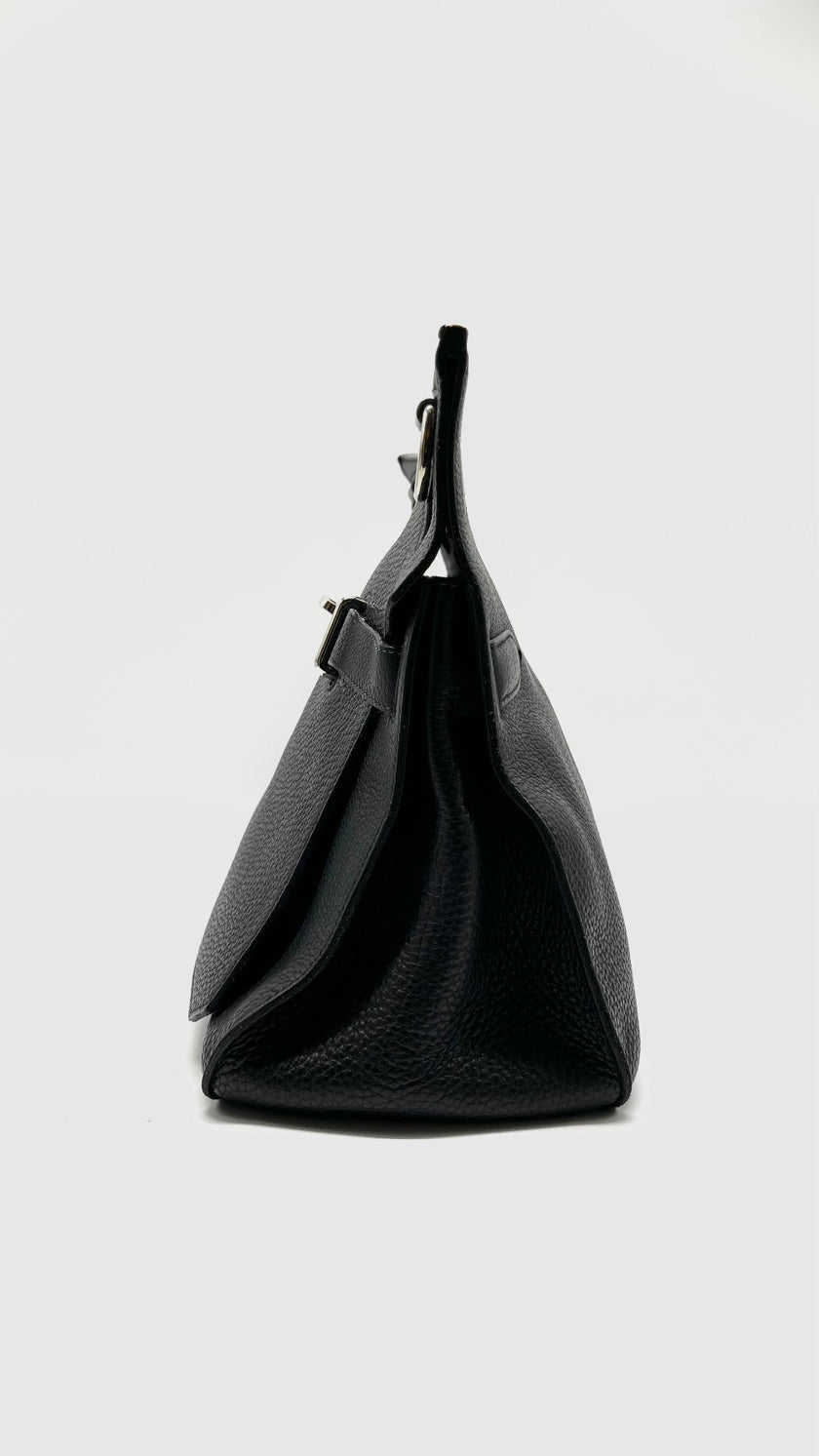 Preowned. Hermes Jypsiere 37 Black Clemence PHW. L38|13646