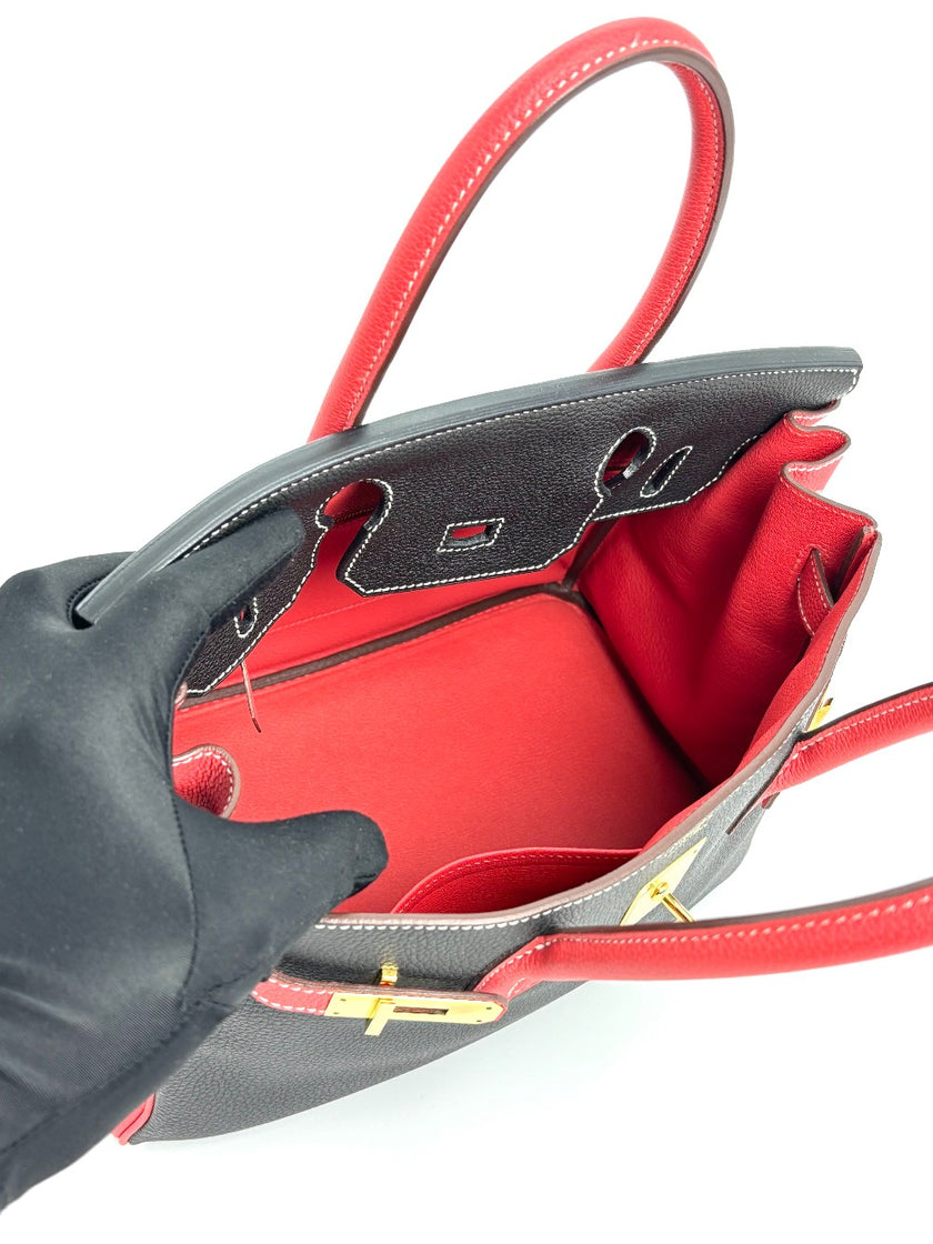 Preowned. Hermes Birkin 30 HSS Black/Jaipur. TGA002GW|3467