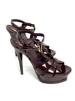 Preowned. Ysl Tribute Heel Patent Brown. 38|8371