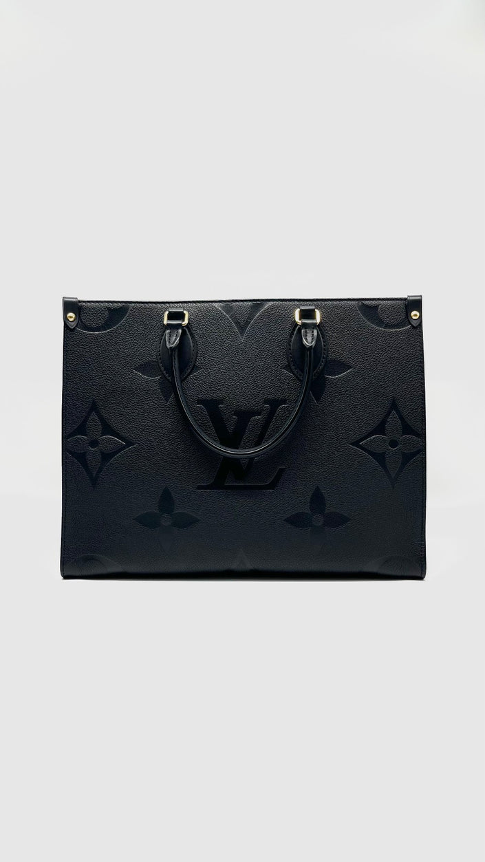 Preowned. LV On The Go MM Black Empriente. MCHIP|8561
