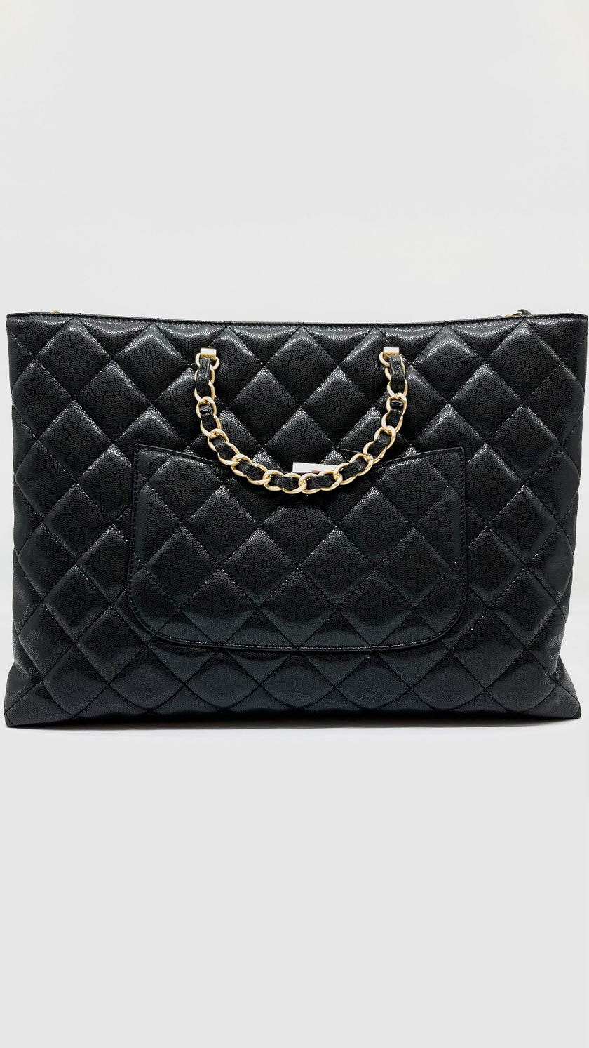 Brand New. Chanel CC Large Shopping Bag Black Caviar GHW. NH508L81|5340