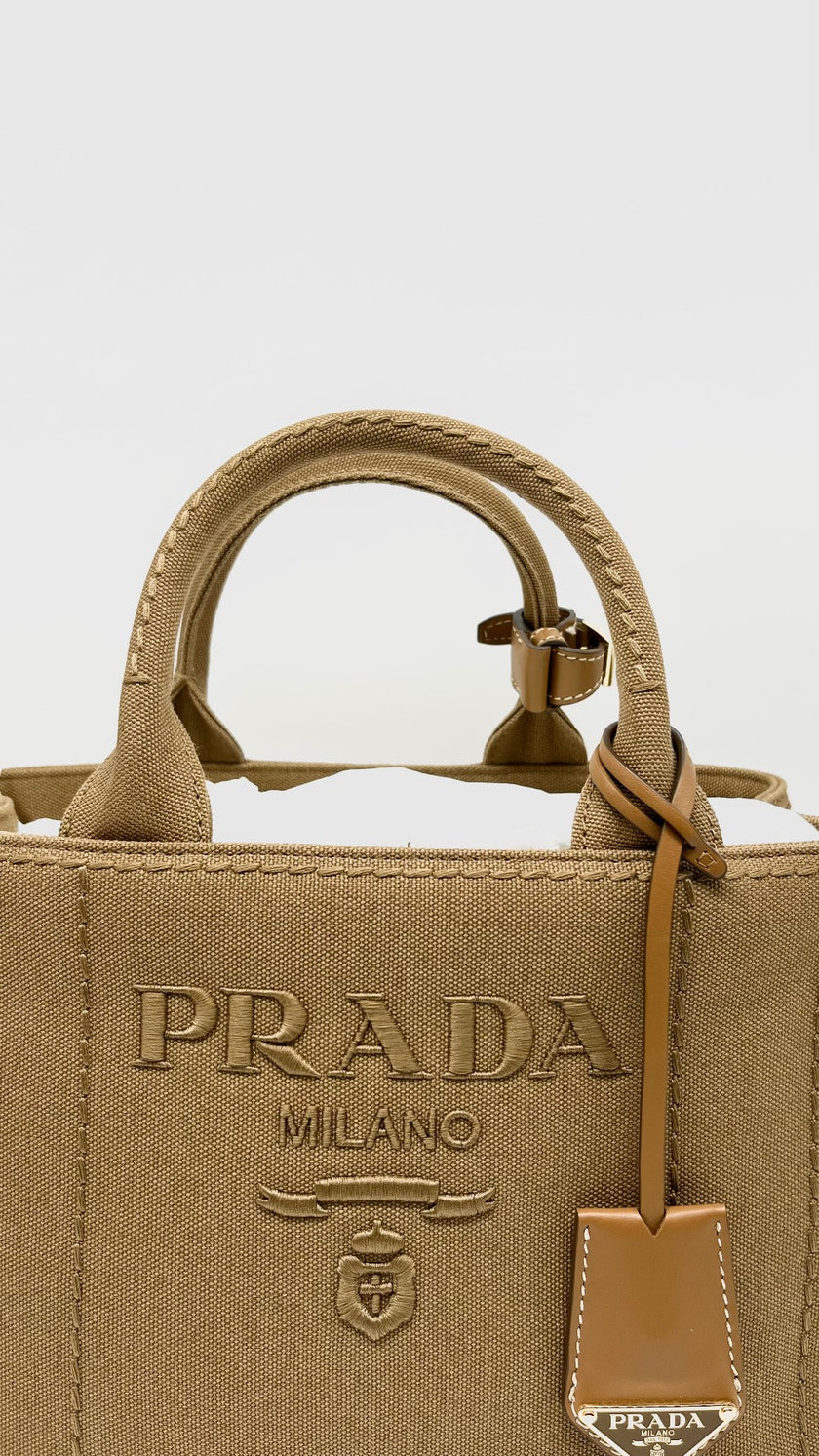 Unused. Prada Jardiniere Mini Bag Tabacco GHW|13779