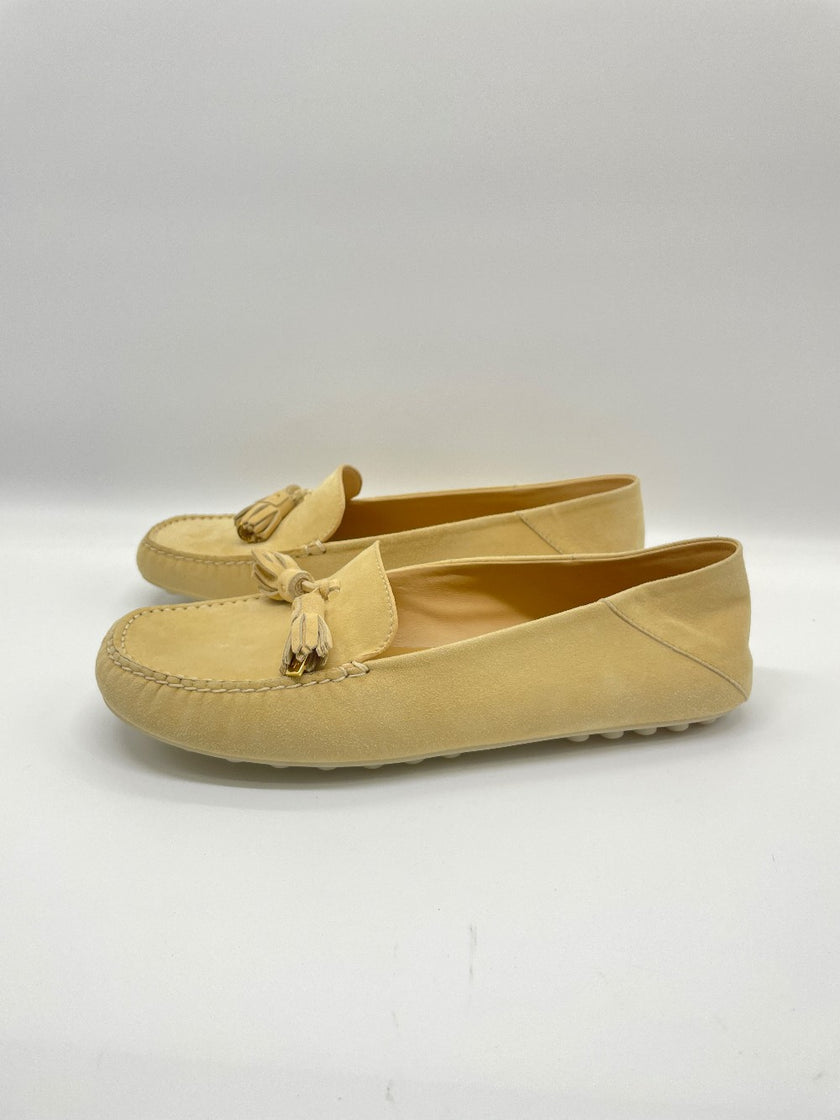 Brand New. Loro Piana Tassel Moccasin Driver Suede Beige. 40|9083