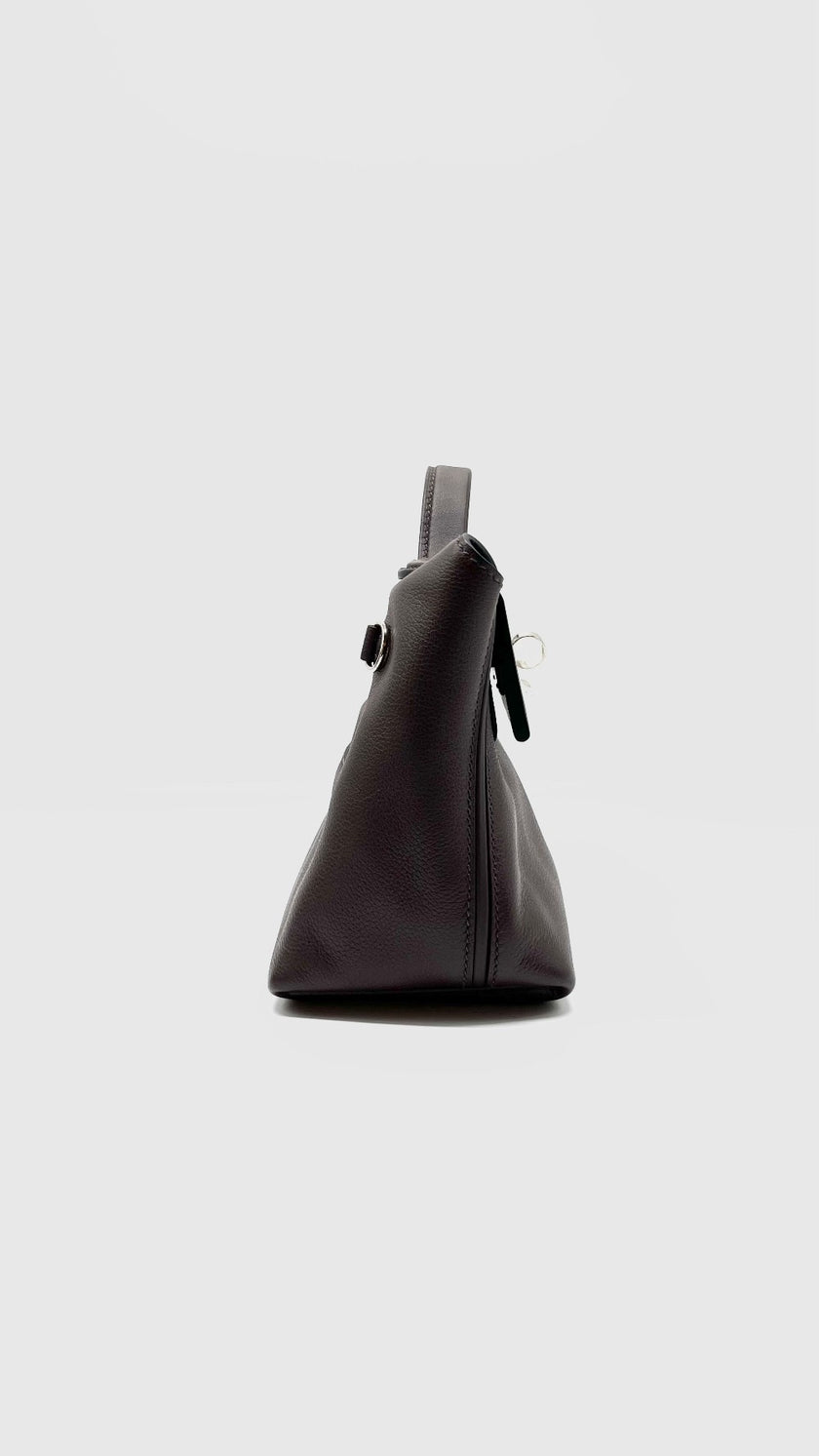 Brand New. Hermes Mini 24/24 Togo Rouge Sellier/Blue Sapphire PHW. ZHT257KM|4993