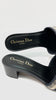 Unused. Dior Dway Sandal Deep Blue Embroidered.36.5|10533