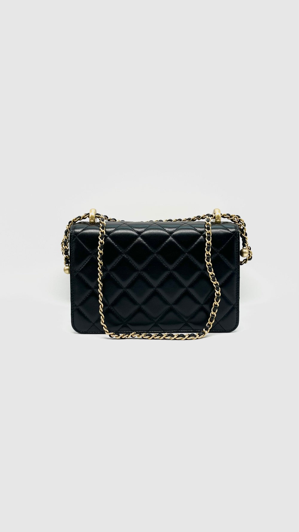 Brand New. Chanel 24C Season Flap Mini Black Adjustable Chain Strap GHW. X456C0P1|15157