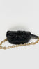 Unused. Bottega Chain Pouch Belt Bag Black. GHW|13402