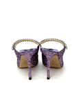 Like New. Jimmy Choo Glittered Mules With Crystals Strap. 39|6445