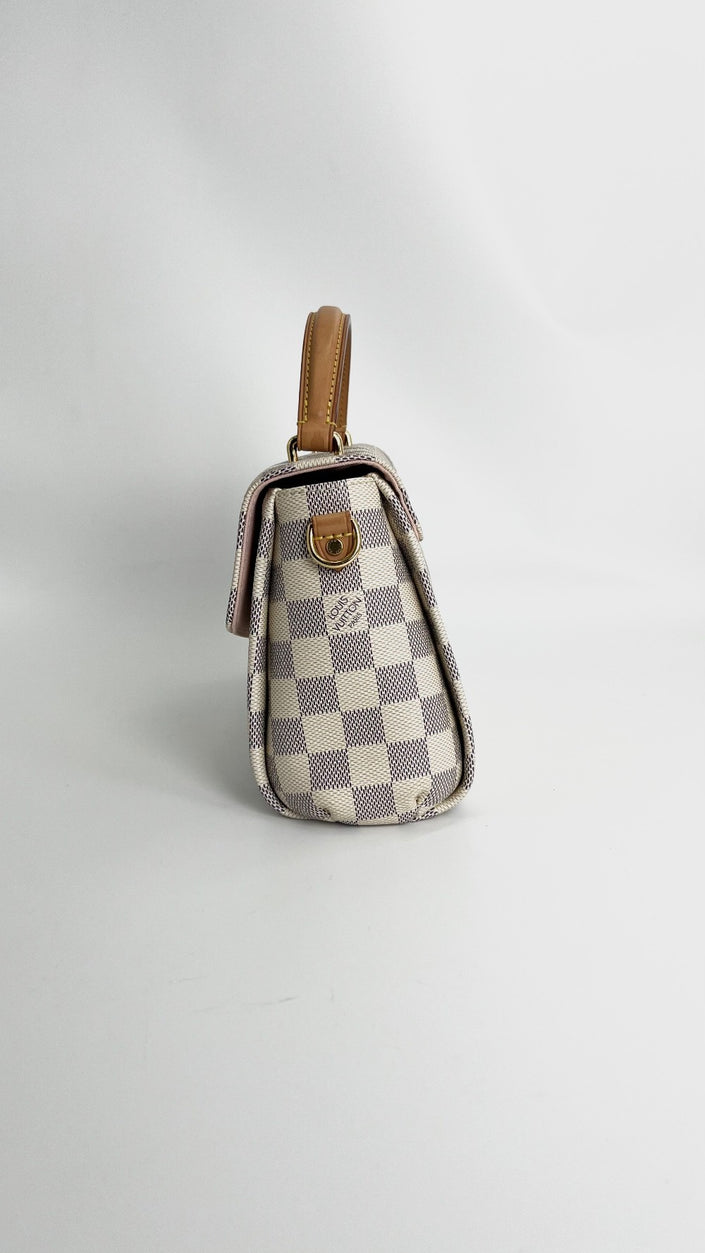 Like New. LV Croisette PM Damier Azur. Microchip|4805
