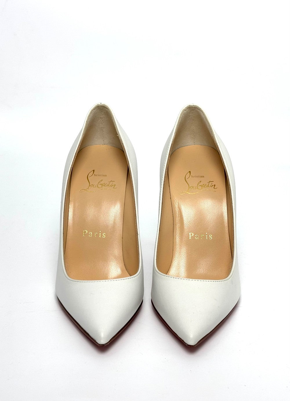 Brand New. Louboutin Pumps Heel White. 34|8096