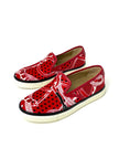 Preowned. Hermes Slip On Red. 37.5|7539