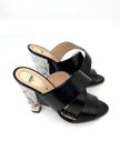 Brand New. Fendi Sandals Black. 37.5|7577