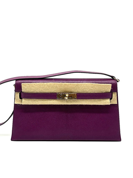 Brand New. Hermes Kelly Elan Anemone Evercolor GHW. WGN634AO|8828