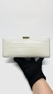 Preowned. Balenciaga Hourglass Croc White GHW|14593