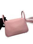 Brand New. Hermes Mini Lindy Rose Sakura/New White Clemence PHW. GPY245UH|17413