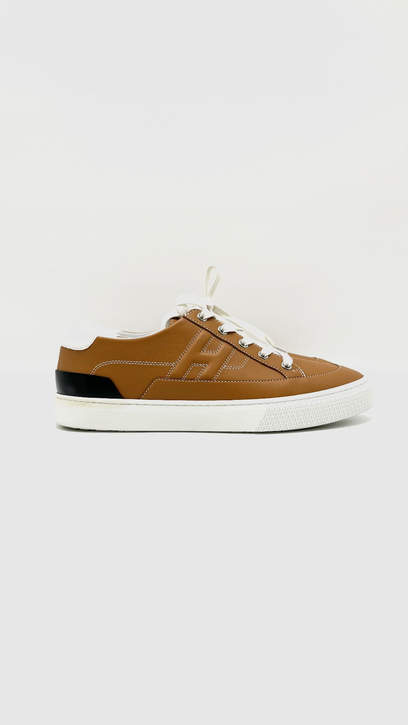 Unused. Hermes Deep Sneakers Gold. 40.5|10606